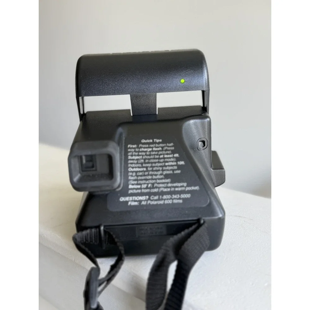 POLAROID 600 Business Edition 2 Film Camera w Strap - Tested and Working + Case